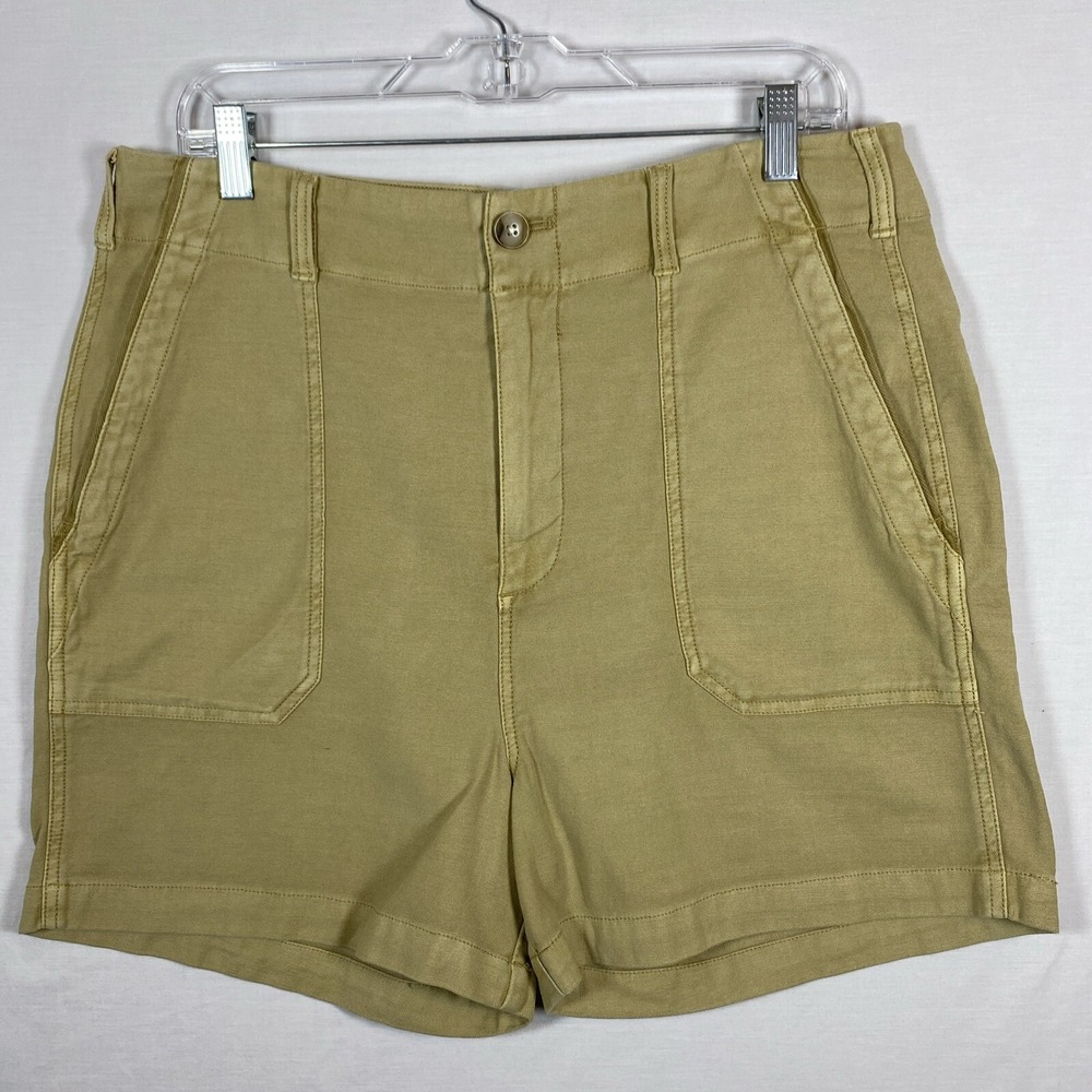 Faherty Surplus Shorts Women's 31 Beige Stretch Buckle Back‎ Cotton Casual Beach